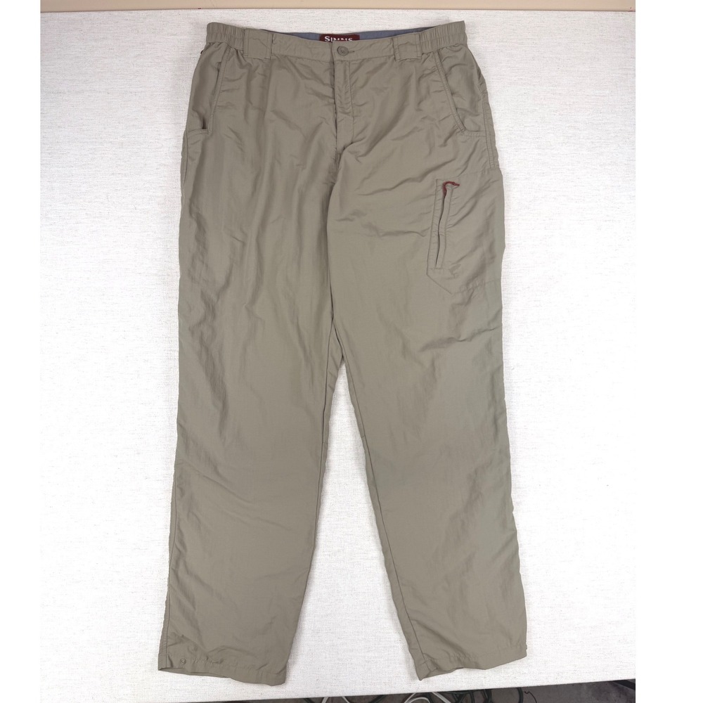 Simms Fishing Products COR3 Men XL Tan Nylon Lightweight Utility Fishing Pants